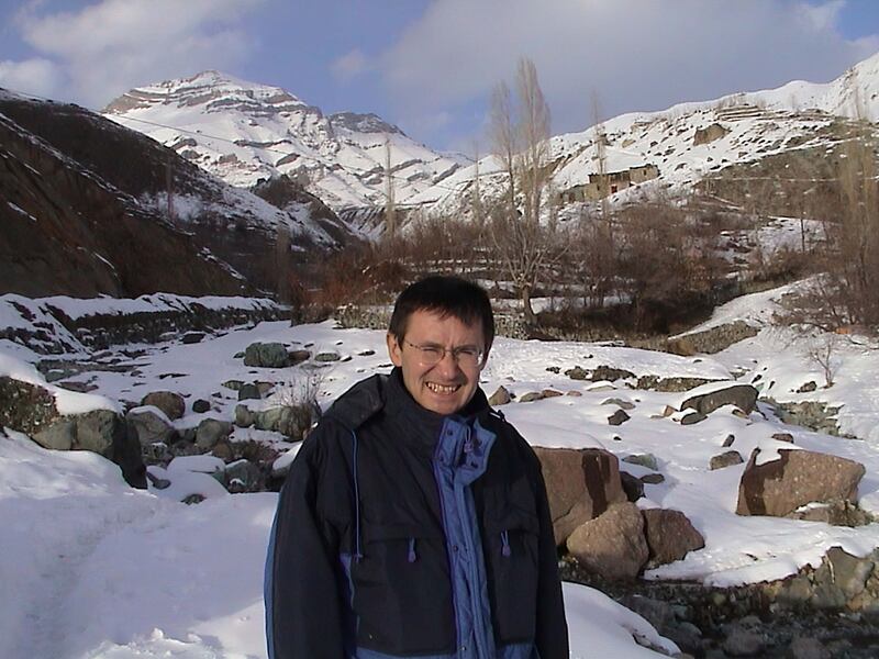 Gareth Smyth outside Teheran, in January 2004 Photo: Jim Muir