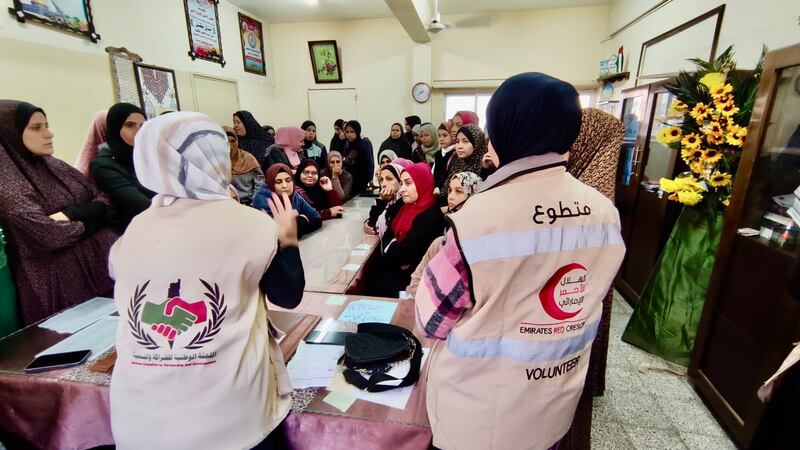 The Emirates Red Crescent, the humanitarian arm of the UAE government, is overseeing bringing Emirati aid to Gaza. Photo: Wam