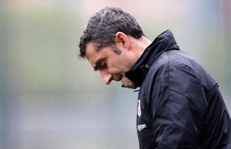 Barcelona's manager Ernesto Valverde. AP Photo