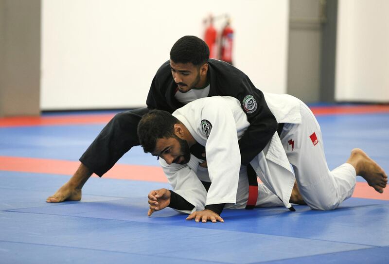 Abu Dhabi, United Arab Emirates - Hamad Nawad, 19 practice at the Mubadala Arena. Khushnum Bhandari for The National