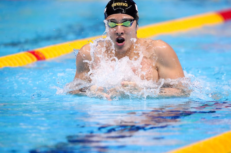 The men's 400m individual medley competition at the World Swimming Championships.
