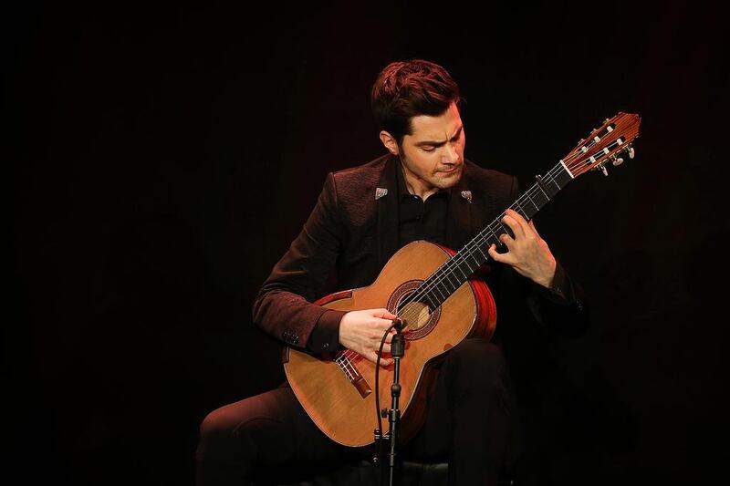 Miloš Karadaglic performs at Emirates Palace on Wednesday, March 26. Delores Johnson / The National