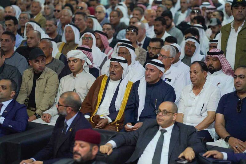 Ibrahim Al Organi, second row, third from right, attends the launch of the Arab Tribes Union in April. Photo: Organi Group
