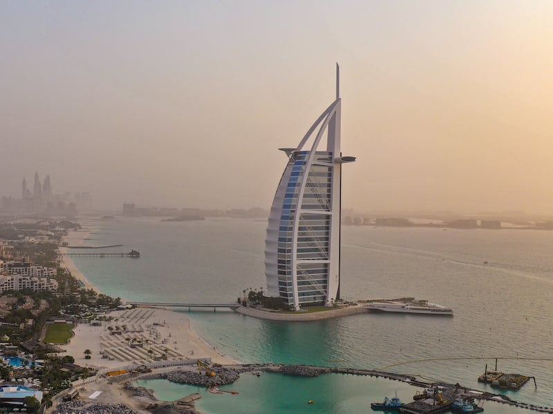 Dubai's Burj Al Arab ranked first in a list of top Middle East and North Africa hotels. Photo: Unsplash