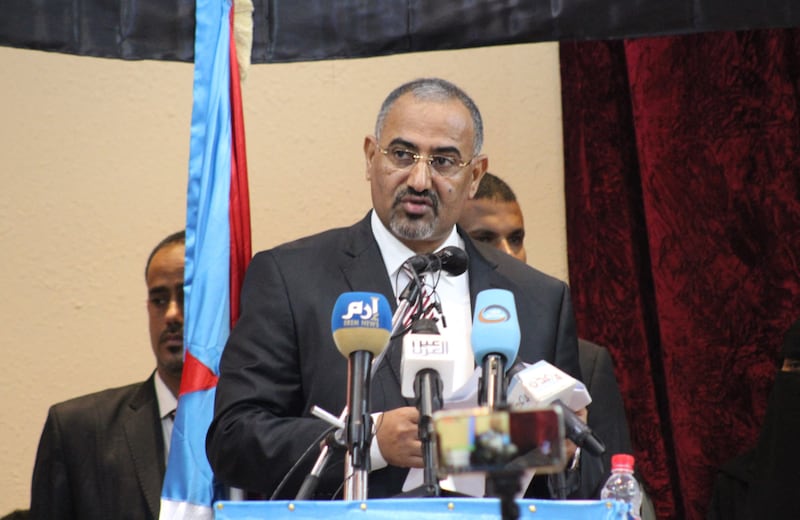 President of the Southern Transitional Council, Brig Aidrous Al Zubaidi, pictured in February 16, 2019. AFP