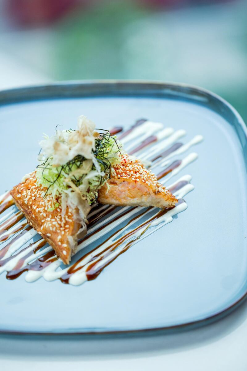 Shrimp toast at Mix Dubai by Alain Ducasse