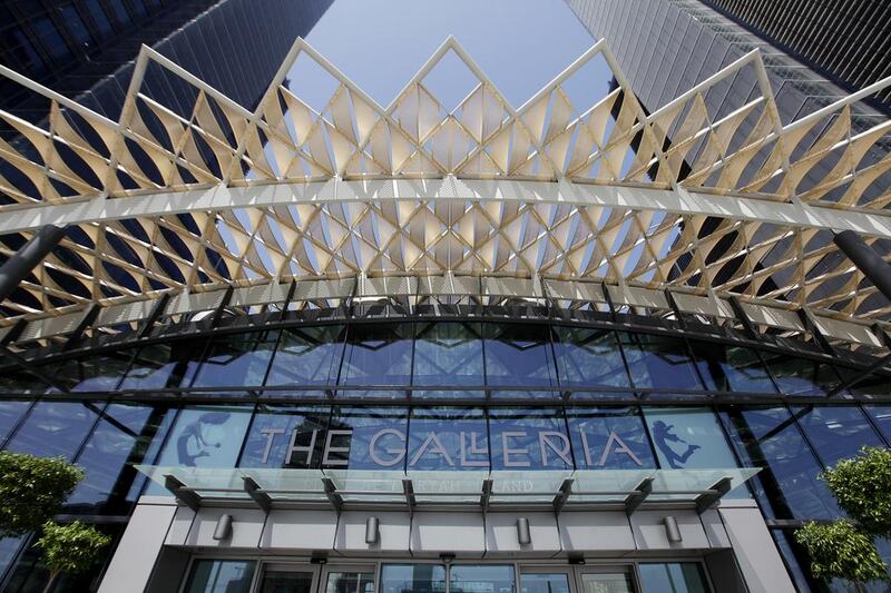 The Galleria at Sowwah Square on Al Maryah Island opened in August and is spread over 33,000 square metres. Christopher Pike / The National