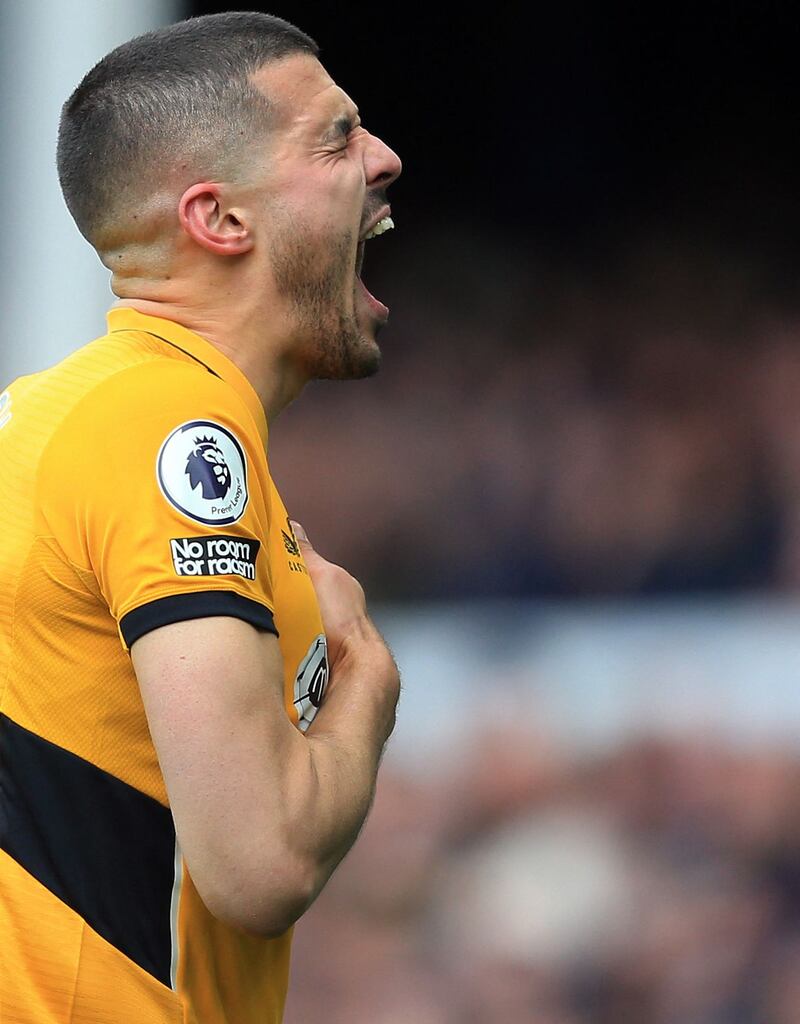 Conor Coady was delighted with his goal. AFP
