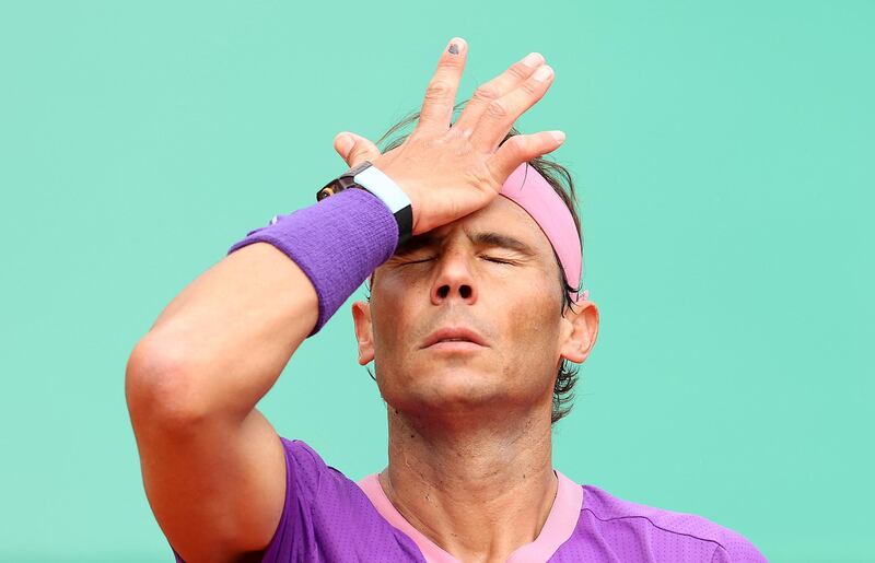 Spain's Rafael Nadal during his second-round win over Federico Delbonis of Argentina at the Monte-Carlo Masters on Wednesday, April 14. Getty