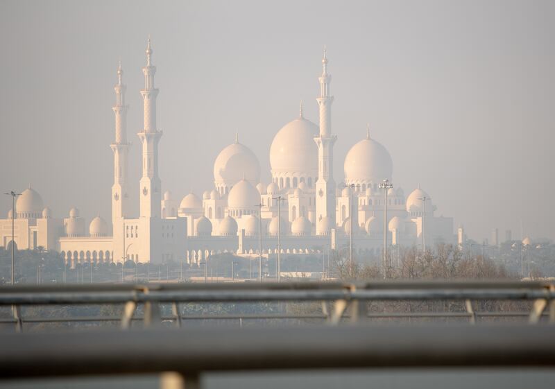 It was a foggy start to the day in Abu Dhabi on Wednesday. All photos: Victor Besa / The National