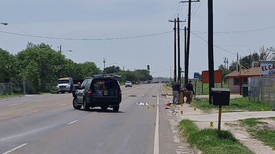Police work at the scene after a driver crashed into several people in Brownsville, Texas. AFP