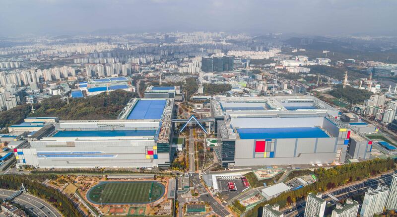 The Samsung Electronics Hwaseong Campus, which produces semiconductors. AFP