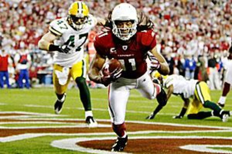 Wide receiver Larry Fitzgerald will come up against the Saints.