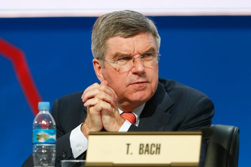Thomas Bach, vice president of the International Olympic Committee (IOC), attends a report session during the 125th IOC session in Buenos Aires, Argentina,  Monday, Sept. 9, 2013. (AP Photo/Victor R. Caivano) *** Local Caption ***  Argentina 2020 Vote Olympics.JPEG-09912.jpg