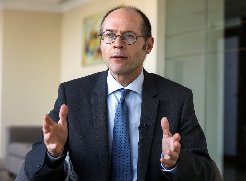 Olivier de Schutter, UN  special rapporteur on extreme poverty and human rights, during an interview with Reuters in Beirut. Reuters