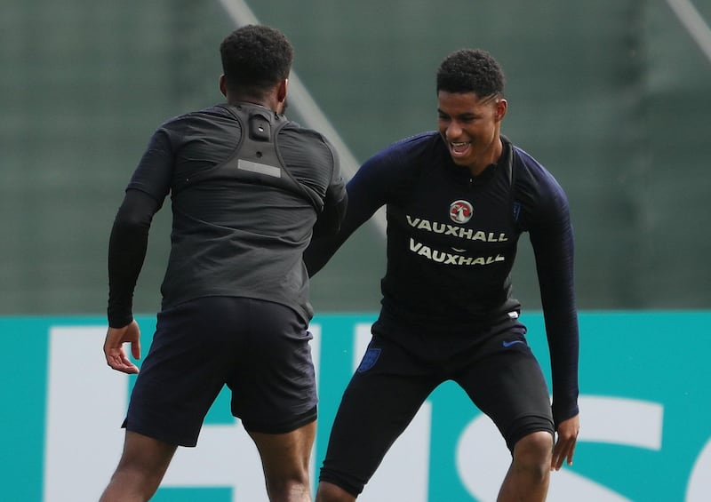 Marcus Rashford returned to full training on Friday for England. Lee Smith / Reuters