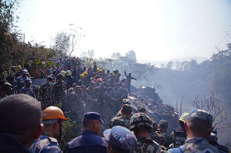 There were 68 passengers and four crew aboard the ATR 72 aircraft travelling from Kathmandu to Pokhara. AFP