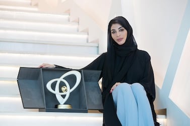 Emrati artist Ashwaq Abdulla will be going to California to hand in the trophy she has designed for the Mubadala Silicon Valley Classic (MSVC), the longest running women’s-only professional tennis tournament in the world. Courtesy of Mubadala