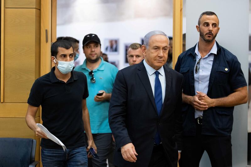 Israeli Prime Minister Benjamin Netanyahu arrives to deliver a statement in the Knesset, the Israeli Parliament, in Jerusalem. Reuters