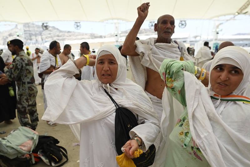 The ritual is a symbolic re-enactment of the Prophet Ibrahim’s Hajj. AFP