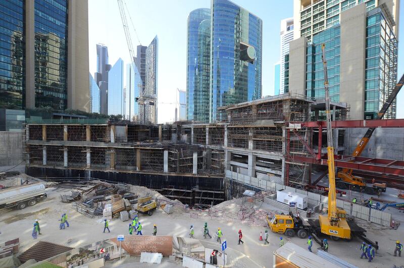 Construction of Gate Avenue at DIFC. Courtesy DIFC Authority