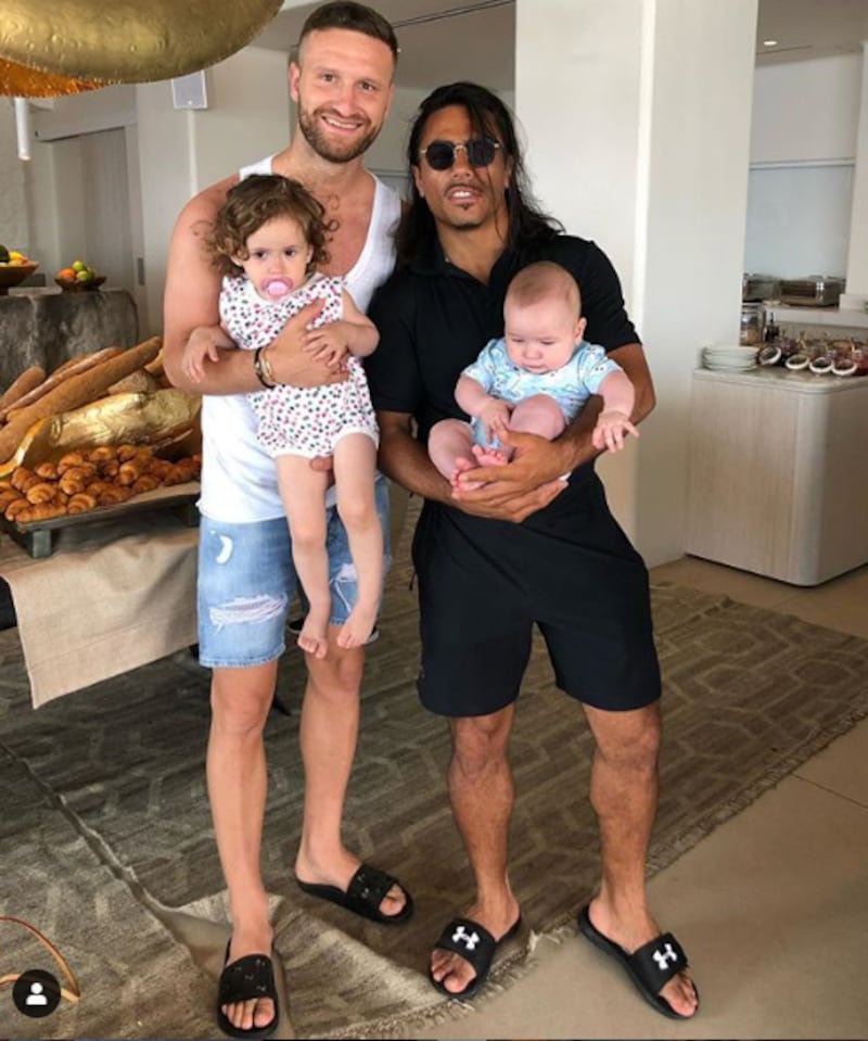 German footballer Shkodran Mustafi meets Salt Bae in Mykonos, Greece. Picture: Instagram