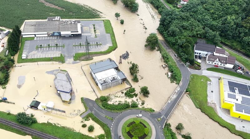 Flooding hit the north Slovakian province of Carinthia. AFP