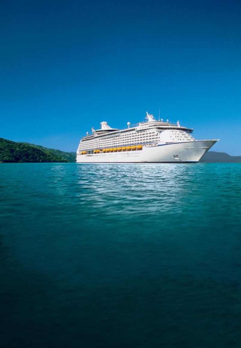 Royal Caribbean cruise ship 'Adventure of the Seas'. The company is to resume a number of services for vaccinated travellers in June. Courtesy Royal Caribbean