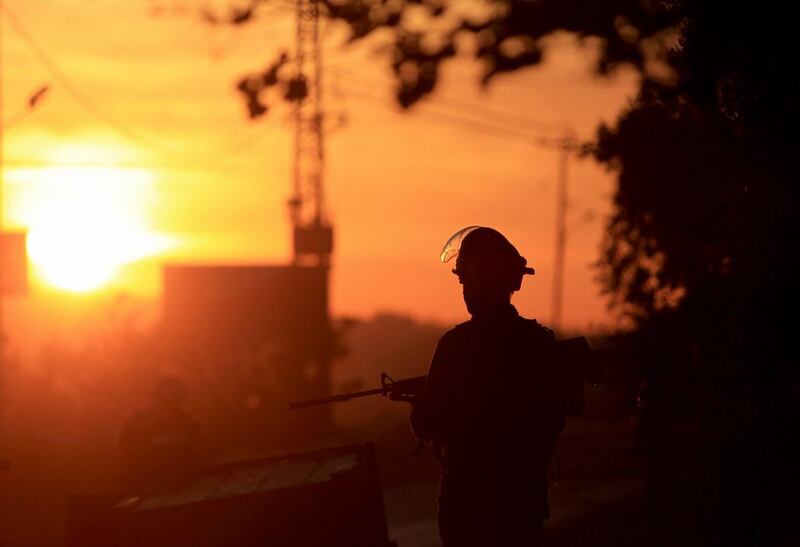 A member of the Israeli security forces on patrol in the West Bank last month. Abbas Momani / AFP Photo / March 2014