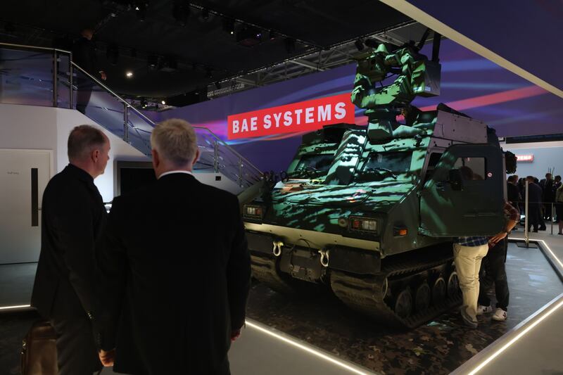 A BAE Systems BvSIO all-terrain tracked vehicle. Bloomberg