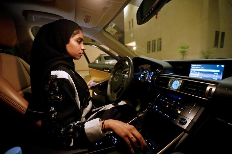 Majdooleen, who is among the first Saudi women allowed to drive in Saudi Arabia, gets ready before she starts to drive her car in her neighbourhood in Riyadh, Saudi Arabia June 23, 2018. Faisal Al Nasser / Reuters
