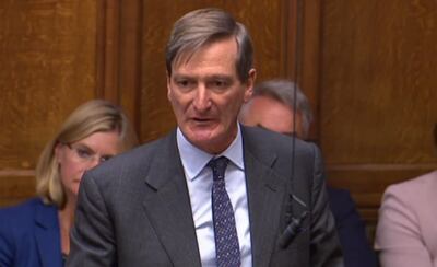 A video grab from footage broadcast by the UK Parliament's Parliamentary Recording Unit (PRU) shows expelled Conservative MP Dominic Grieve standing to ask a question during Britain's Prime Minister Boris Johnson's first Prime Ministers Questions session in the House of Commons in London on September 4, 2019. Prime Minister Boris Johnson headed into a fresh Brexit showdown in parliament on Wednesday after being dealt a stinging defeat over his promise to get Britain out of the EU at any cost next month. - RESTRICTED TO EDITORIAL USE - MANDATORY CREDIT " AFP PHOTO / PRU " - NO USE FOR ENTERTAINMENT, SATIRICAL, MARKETING OR ADVERTISING CAMPAIGNS - EDITORS NOTE THE IMAGE HAS BEEN DIGITALLY ALTERED AT SOURCE TO OBSCURE VISIBLE DOCUMENTS
 / AFP / PRU / - / RESTRICTED TO EDITORIAL USE - MANDATORY CREDIT " AFP PHOTO / PRU " - NO USE FOR ENTERTAINMENT, SATIRICAL, MARKETING OR ADVERTISING CAMPAIGNS - EDITORS NOTE THE IMAGE HAS BEEN DIGITALLY ALTERED AT SOURCE TO OBSCURE VISIBLE DOCUMENTS

