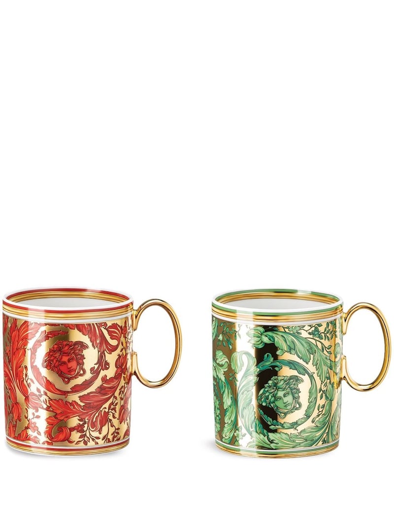 Medusa Garland mug set, Dh1,425, Versace x Rosenthal. Photo: Farfetch