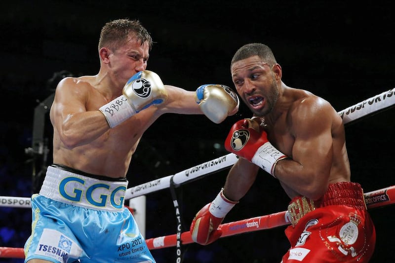 Gennady Golovkin in action with Kell Brook. Andrew Couldridge / Action Images