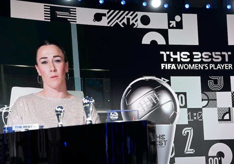 England's Lucy Bronze was named the best women's player. AP