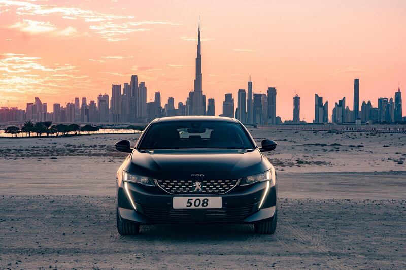 The 508 GT arrives in Dubai. All photographs courtesy Peugeot