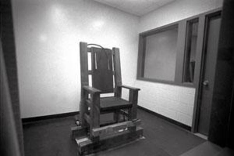 Nebraska is the only state that uses the electric chair, although a bill to abolish the death penalty has gone before lawmakers.