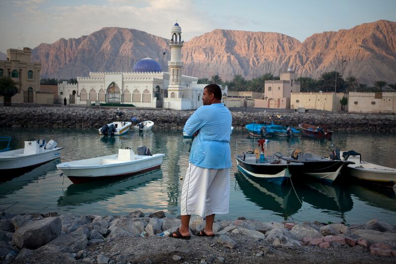 Fishing boats dock in Khasab, a small port town in Musandam , Sultanate of Oman, on Monday, Jan. 9, 2012.  (Silvia Razgova/The National)
