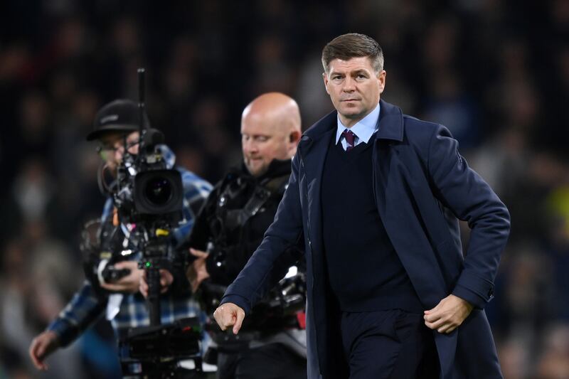 Aston Villa manager Steven Gerrard. Getty Images