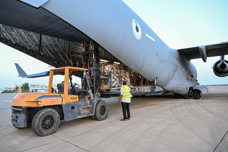 The UAE sent three aid planes to support the Sudanese people on May 8. Photo: Wam
