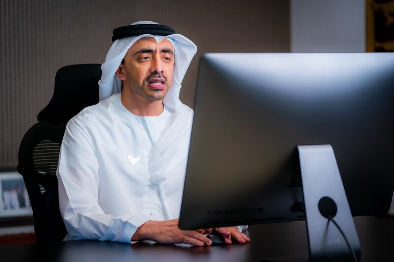 Sheikh Abdullah bin Zayed, Minister of Foreign Affairs and International Co-operation, said the UAE would deliver meaningful progress at the Cop28 summit. Photo: Wam