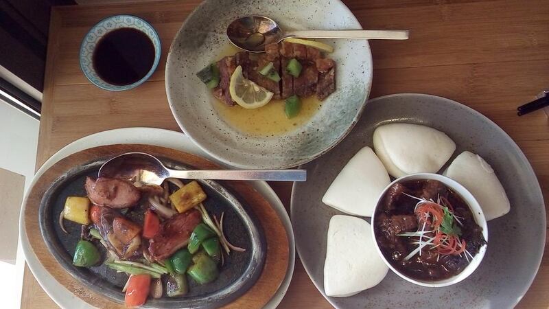 Selection of main course dishes at Zheng He’s Friday Duck Brunch. By Rob Garratt