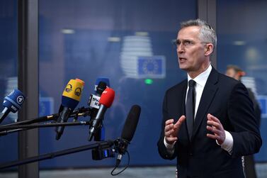 NATO Secretary General Jens Stoltenberg holds a news conference ahead of a European Union foreign ministers emergency meeting to discuss ways to try to save the Iran nuclear deal, in Brussels, Belgium, January 10, 2020 Reuters