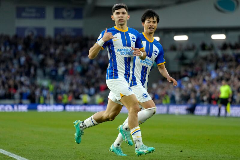 Julio Enciso - 9. What a cracker! Pulled Brighton level with an absolute rocket into the top corner in the 38th minute. Should have added an assist to his goal, but Welbeck failed to connect to his low cross on the brink of halftime. A swashbuckling performance from the 19-year-old.  AP