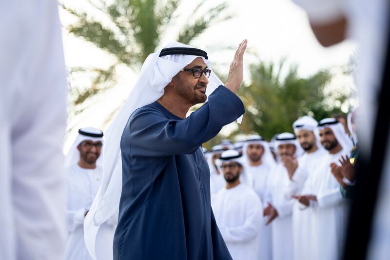 President Sheikh Mohamed said he hopes the year brings peace and prosperity. Photo: UAE Presidential Court