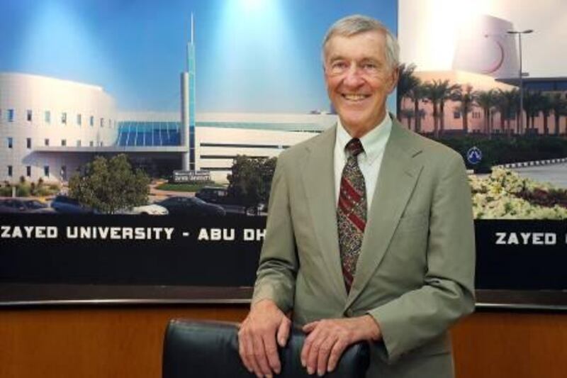 ABU DHABI, UNITED ARAB EMIRATES -  June 19, 2011 - Zayed University provost Larry Wilson.   ( DELORES JOHNSON / The National )