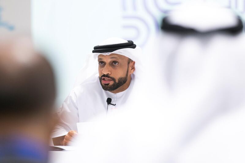 ABU DHABI, UNITED ARAB EMIRATES - FEBRUARY, 26 2019.

His Excellency Engineer Saeed Ghumran Al Remeithi, Chief Executive Officer, Emirates Steel.

(Photo by Reem Mohammed/The National)

Reporter: Jennifer Gnana
Section:  BZ