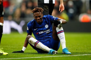 Chelsea's Tammy Abraham reacts to a missed chance in the 1-0 defeat to Newcastle United. EPA