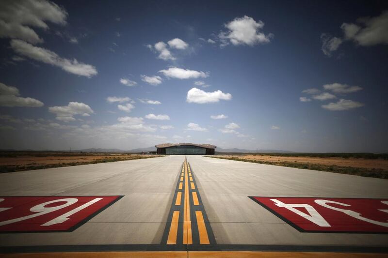 Spaceport America’s Virgin Galactic Gateway to Space Building is seen at the end of the road to the main runway. Virgin Galactic aims to become the world’s first commercial spaceline to send customers willing to pay $250,000 for a short journey into zero gravity and a glimpse of the planet from the edge of space. Lucy Nicholson / Reuters