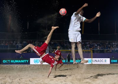 UAE missed out on Intercontinental Beach Soccer Cup Dubai semi-final spot on goal difference. Quality Sport Images